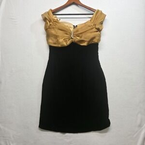 Vintage Dave & Johnny Women's Two-Tone Colorblock Cocktail Dress Size 13-14